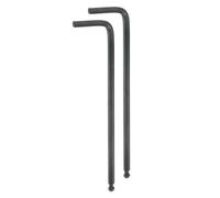 sourcing map 2pcs Ball End Hex Key Wrench 4mm L-Shape Long Arm Hexagon Metric Wrenches Chrome Vanadium Steel Repairing Tool for Home Repair Black