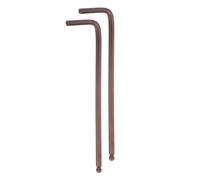 sourcing map 2pcs Ball End Hex Key Wrench 4mm S2 Steel L-Shape Long Arm Hexagon Metric Wrenches Repairing Tool for Home Repair, Red
