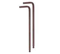 sourcing map 2pcs Ball End Hex Key Wrench 4mm S2 Steel L-Shape Long Arm Hexagon Metric Wrenches Repairing Tool for Home Equipment Repair, Red