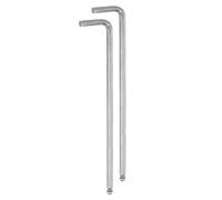 sourcing map 2pcs Ball End Hex Key Wrench 5mm L-Shape Extra Long Arm Hexagon Metric Wrenches Chrome Vanadium Steel Repairing Tool for Home Repair