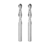 sourcing map 2pcs Ball Nose End Mill 4mm Diameter 17mm Cutting Length 4mm Shank High Speed Steel 2 Flutes Spiral Upcut CNC Router Bits