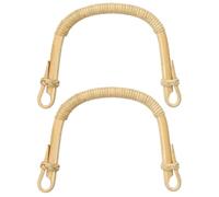 sourcing map 2Pcs Bamboo Teapot Handle U-Shape Handle Replacement for Span 4.3-5.1 Inch Ceramic Pottery Tea Pots Tea Kettle Accessories Supplies, Rattan Winding