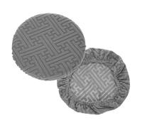 sourcing map 2Pcs Bar Stool Covers Round, 12-14" Soft Elastic Circle Stool Seat Cushion Slipcover for Home Hotel Bar Restaurant, Dark Gray