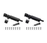 sourcing map 2Pcs Barrel Bolt Latch, 6 Inch Stainless Steel Door Security Slide Latch Locks with Screws, Sliding Bolt Locks for Barn Doors, Cabinets, Patio Doors, Black