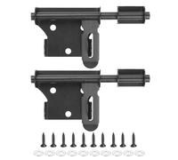 sourcing map 2Pcs Barrel Bolt Latch, 6 Inch Stainless Steel Slide Gate Latch Locks, Door Security Bolt Locks with Screws and Padlock Hole for Bedroom Door Window, Black
