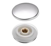 sourcing map 2Pcs Basin Waste Sink Plug, 35.5mm Dia Push Button Click Sink Drains Stainless Steel Drain Plug Stopper Replacement for Bathroom Kitchen Basins