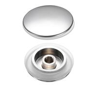sourcing map 2Pcs Basin Waste Sink Plug, 35mm Dia Push Button Click Sink Drains Brass Drain Plug Stopper Replacement for Bathroom Kitchen Basins