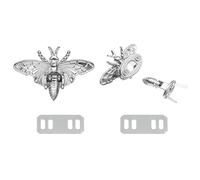 sourcing map 2Pcs Bee Turn Lock Clasp, 1.85" x 1.22" Zinc Alloy Closures Lock Fasteners Purse Twist Clip Clasp for Handbag Leather Bag Making, Silver