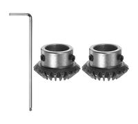 sourcing map 2pcs Bevel Gear 1.5M 20 Teeth 16mm Shaft Hole 1:1 Tapered Bevel Pinion Gear 45# Steel 1.5 Module 90 Degree Steering Gear with M5 Fixing Hole, for Hardware Mechanical Rotation
