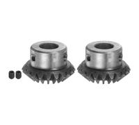 sourcing map 2pcs Bevel Gear 1M 20 Teeth 12mm Shaft Hole 1:1 Tapered Bevel Pinion Gear 45# Steel 1.5 Module 90 Degree Steering Gear, for Hardware Mechanical Rotation