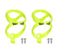 sourcing map 2pcs Bicycle Water Bottle Holder Ultra Lightweight Universal Bike Bottle Cages Cycling Cup Holder for MTB Road Gravel, Yellow