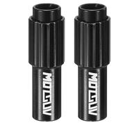 sourcing map 2pcs Bike Inline Cable Adjuster Aluminum Alloy Brake Cable Gear Shift Connector Indexed Inline Cable Tension Adjuster Housing Screws for Mountain and Road Bikes, Black