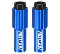 sourcing map 2pcs Bike Inline Cable Adjuster Aluminum Alloy Brake Cable Gear Shift Connector Indexed Inline Cable Tension Adjuster Housing Screws for Mountain and Road Bikes, Blue
