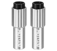 sourcing map 2pcs Bike Inline Cable Adjuster Aluminum Alloy Brake Cable Gear Shift Connector Indexed Inline Cable Tension Adjuster Housing Screws for Mountain and Road Bikes, Gray