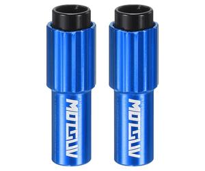 sourcing map 2pcs Bike Inline Cable Adjuster Aluminum Alloy Brake Cable Gear Shift Connector Indexed Inline Cable Tension Adjuster Housing Screws for Mountain and Road Bikes, Blue