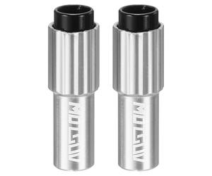 sourcing map 2pcs Bike Inline Cable Adjuster Aluminum Alloy Brake Cable Gear Shift Connector Indexed Inline Cable Tension Adjuster Housing Screws for Mountain and Road Bikes, Gray