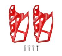 sourcing map 2pcs Bike Water Bottle Holder 5.2" PC Universal Bicycle Bottle Cages Ultralight Cycling Hydration Brackets with Screws for MTB Mountain Road Gravel, Red