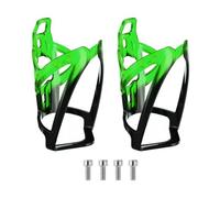 sourcing map 2pcs Bike Water Bottle Holder 5.3" PC Universal Bicycle Bottle Cages Ultralight Cycling Hydration Brackets with Screws for MTB Mountain Road Gravel, Black Green