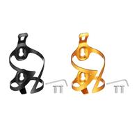 sourcing map 2pcs Bike Water Bottle Holder Lightweight Alloy Bicycle Bottle Cages Cycling Cup Holder with Screws for MTB Mountain Road Gravel, Black & Gold