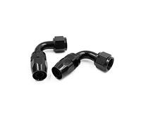 sourcing map 2pcs Black 10AN 90 Degree Swivel Car Fuel Oil Hose End Fitting