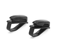 sourcing map 2Pcs Black Plastic Car Auto Sun Visor Glasses Sunglasses Card Ticket Holder Clip