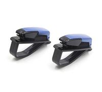 sourcing map 2Pcs Blue Plastic Car Auto Sun Visor Glasses Sunglasses Card Ticket Holder Clip