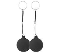 sourcing map 2pcs Bluetooth Tracker Smart Tracking Tag Key Item Locator (for IOS Only) GPS Tracker for Wallet, Suitcases, Luggage, Backpack, Black Round