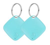 sourcing map 2pcs Bluetooth Tracker Smart Tracking Tag Key Item Locator (for IOS) Universal GPS Tracker for Wallet, Suitcases, Luggage, Backpack, White Rhombus