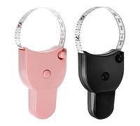 sourcing map 2pcs Body Measure Tape 60" 150cm Automatic Telescopic Tape Measure Retractable Measuring Tape with Lock Pin & Push-Button for Body Measurements, Sewing, Fabric, Cloth, Pink, Black