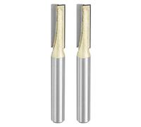 sourcing map 2pcs Bottom Cleaning Router Bit 1/4" Diameter 1/4" Shank Carbide Tipped Cutter Surfacing Planing Router Bits for Woodworking Planing