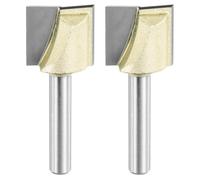 sourcing map 2pcs Bottom Cleaning Router Bit 3/4" Diameter 1/4" Shank Carbide Tipped Cutter Surfacing Planing Router Bits for Woodworking Planing