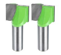 sourcing map 2pcs Bottom Cleaning Router Bits 1/2" Shank Carbide Tipped Spoilboard Surfacing Planing CNC Mortising Bit for Slab Flattening Woodworking, 1" (25mm) Dia 25/32" (20mm) Depth