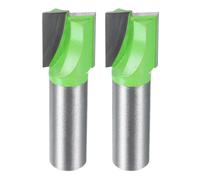 sourcing map 2pcs Bottom Cleaning Router Bits 1/2" Shank Carbide Tipped Spoilboard Surfacing Planing CNC Mortising Bit for Slab Flattening Woodworking, 21/32" (17mm) Dia 25/32" (20mm) Depth
