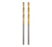 sourcing map 2pcs Brad Point Drill Bit 1.5mm(1/16") Dia Straight Round Shank Drill Metric Brad Point Spiral Twist Drill Bits for Carpenter Woodworking Plastic Rubber, Golden