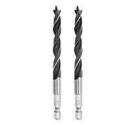sourcing map 2pcs Brad Point Drill Bits Set 5/16" Dia High Carbon Steel Spiral Wood Twist Drill Bits with 1/4" Hex Shank for Drilling Softwood Hardwood Composite Wood MDF Plywood Particleboard