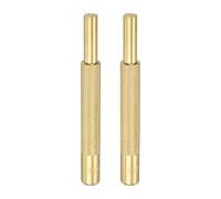 sourcing map 2pcs Brass Punch 1/4" Non-marring Drive Pin Punch No Slip Cylindrical Alignment Punches for Watch Repair Jewelry Craft