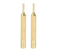 sourcing map 2pcs Brass Punch 1/8" Non-marring Drive Pin Punch No Slip Cylindrical Alignment Punches for Watch Repair Jewelry Craft