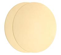 sourcing map 2Pcs Brass Round Plate, 0.03"(0.8mm) Thick 2.4"(60mm) Dia H62 Brass Round Disc Blank Round Metal Sheet Copper Circle Disc for Metal Stamping DIY Crafts
