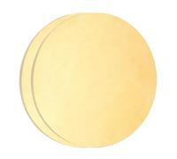 sourcing map 2Pcs Brass Round Plate, 0.04"(1mm) Thick 2.4"(60mm) Dia H65 Brass Round Disc Blank Metal Sheet Copper Circle Disc for Metal Stamping DIY Crafts