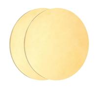 sourcing map 2Pcs Brass Round Plate, 0.06"(1.5mm) Thick 2"(51mm) Dia H65 Brass Round Disc Blank Metal Sheet Copper Circle Disc for Metal Stamping DIY Crafts