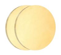 sourcing map 2Pcs Brass Round Plate, 0.2"(5mm) Thick 2"(51mm) Dia H65 Brass Round Disc Blank Metal Sheet Copper Circle Disc for Metal Stamping DIY Crafts