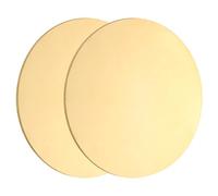 sourcing map 2pcs Brass Sheets, 0.08" Thickness x 2.76" Diameter Brass Round Plate H62 Brass Metal Sheet for Crafting Carving Stamping DIY Handicrafts Models Repairs, Yellow