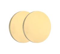 sourcing map 2pcs Brass Sheets, 0.12" Thickness x 1.18" Diameter Round Plate H62 Brass Metal Sheet for Crafting Carving Stamping DIY Handicrafts Models Repairs, Yellow