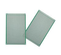 sourcing map 2Pcs Breadboard Solderable 150mm x 90mm Green Circuit PCB Board Double Sided Tin-Plated PCB Prototype Board for Electronics Prototyping, DIY Circuits Projects