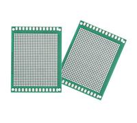 sourcing map 2Pcs Breadboard Solderable 80mm x 60mm Green Circuit PCB Board Double Sided Tin-Plated PCB Prototype Board for Electronics Prototyping, DIY Circuits Projects