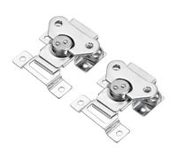 sourcing map 2Pcs Butterfly Twist Latch, 2.83 Inch Alloy Spring Loaded Twist Latch Keeper Toggle Clamp Butterfly Draw Latch for Case Box Suitcases Wooden Box, Chrome Silver