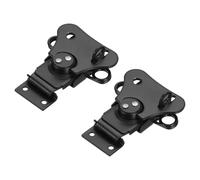 sourcing map 2Pcs Butterfly Twist Latch, Alloy Spring Loaded Twist Latch Keeper Toggle Clamp Butterfly Draw Latch for Case Box Suitcases Wooden Box, Black