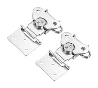 sourcing map 2Pcs Butterfly Twist Latch, Alloy Spring Loaded Twist Latch Keeper Toggle Clamp Butterfly Draw Latch for Case Box Suitcases Wooden Box, Chrome Silver