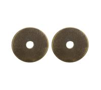 sourcing map 2pcs Cabinet Knob Backplate, 1.18 Inch Round Shape Brass Backplate Washers Classical Furniture Decoration Gasket for Cabinet Drawer Cupboard Doors Hardware (Bronze Tone)