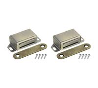 sourcing map 2Pcs Cabinet Magnet Latch, 54x23x14mm Adhesive Drawer Latch Magnetic Cabinet Catches Sliding Door Closure for Cabinet Kitchen Closet Doors, Bronze